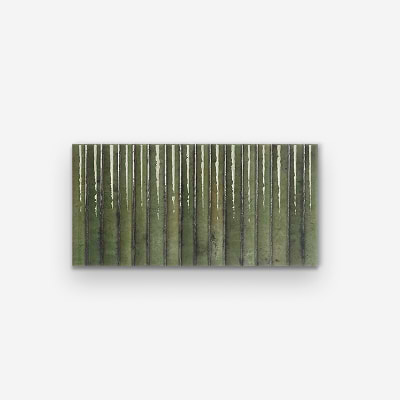 Curve Fluted Green 6x12 3D Glossy Ceramic Tile