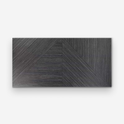 Enso Charcoal Black 24x48 Ribbed Matte Fluted Porcelain Wood Look Tile