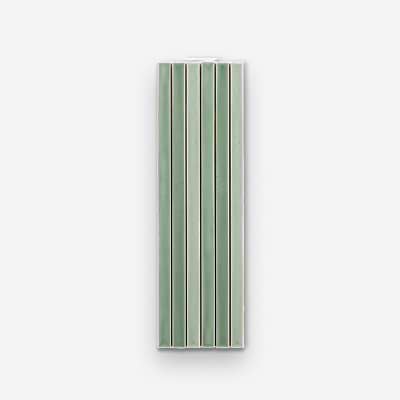 Kanbina Apple Green 5x18 Glossy Ceramic Mosaic Tile