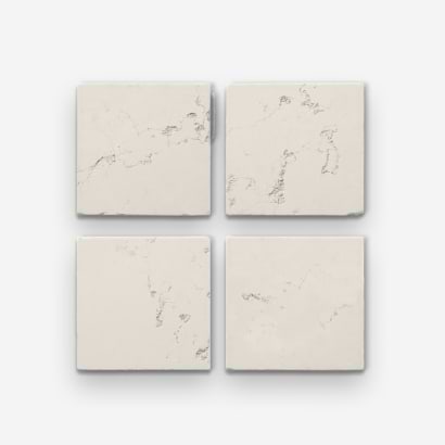 Bianco Perlino 8x8 Tumbled Marble Tile