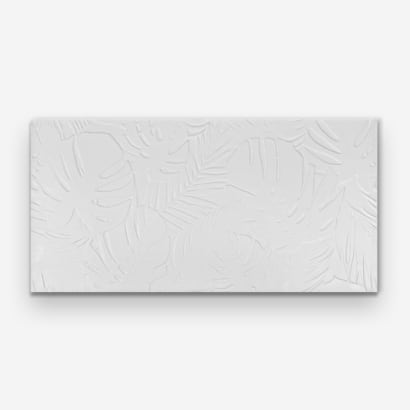 Botanic Bianco White 24x48 Textured Matte Ceramic Tile