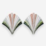 Fierra Flamingo Multicolor 11x24 Fan Polished Waterjet Marble Mosaic Tile — image 1